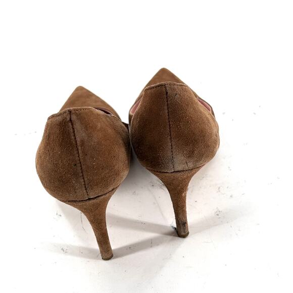 Kate Spade Vivian Suede Heels 7.5 Tan Brown Pumps Capsule Career Academia Work - Picture 3 of 8